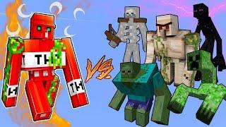 TNT Golem Vs. Mutant Monsters in Minecraft