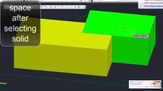 AutoCAD subtract solids