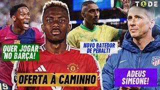 Osimhen no Manchester United l Simeone fora do Atlético l Raphinha pega vaga de Vini l J. David e+