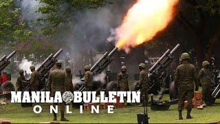 Philippine Army rehearses gun salute for the inauguration of President-elect Bongbong Marcos