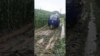 Rain + Mud + Heavy Trike = Struggle !