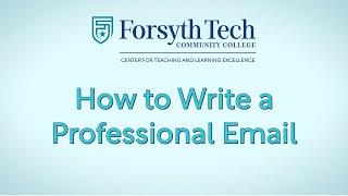 How to Write a Professional Email