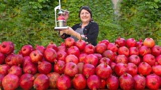 Grandma's Homemade Pomegranate Compote and Salad Recipe: Unique Flavors in the Village!