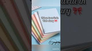 Things to write in your diary #aesthetic #useful #ideas