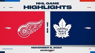 NHL Highlights | Red Wings vs. Maple Leafs - November 8, 2024