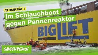 Im Schlauchboot gegen Pannenreaktor - Greenpeace-Protest auf hoher See