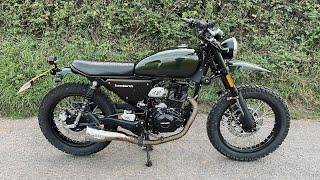 Hanway Scrambler 125 walk around exhaust sound