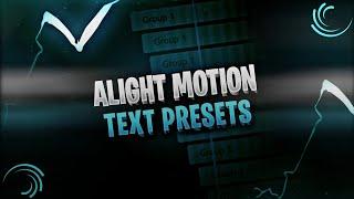 Top 10+ Alight Motion Text Animation Presets || AlightMotion Preset Download Free 10+ text xml - 7