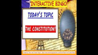 Teaching Social Studies:  The Constitution Bingo Game Activity