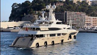 CRN 60m. LIGHT HOLIC Superyacht docking in Monaco Port @archiesvlogmc