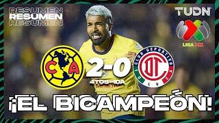 Resumen y goles | América 2-0 Toluca | Liga Mx -AP2024 - 4tos de Final - IDA | TUDN