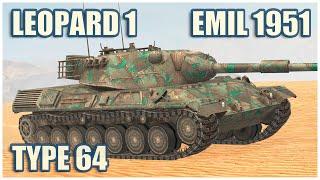 Leopard 1, EMIL 1951 & Type 64 • RASEINIAI HEROES WoT Blitz