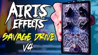 Airis Effect Savage Drive V4 - Ultimate metal overdrive pedal? Demo | Review