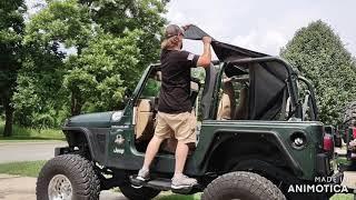 97-06 Jeep Wrangler Smittybilt Bowless Soft-Top Install (Black Diamond)