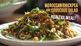 Deliciously Healthy Moroccan Style Chickpea & Couscous Salad