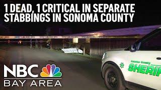 1 Dead, 1 Critical in Separate Stabbings by Same Suspect in Sonoma County: Sheriff