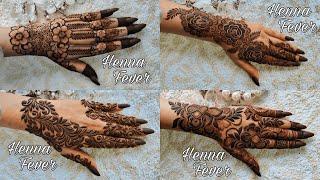 4 Unique And Beautiful Trending Mehndi Design 2024 | Step by Step Tutorial | Henna fever