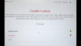 Xiaomi unlock bootloader Couldn't unlock, you need to use your device a bit longer