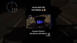 Honda ADV 160 2023 TOP SPEED! Ngam️Ngam?  #Honda #ADV160 #Scooter #TopSpeed #GPS #Like #Subscribe