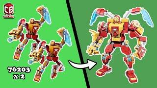 LEGO Iron Man Mech Combined set 76203 x 2 Crix Brix Fusion Episode 2