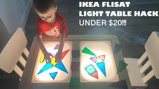 IKEA Flisat Kids Light Table Sensory Hack Under $20 for Sensory Play