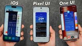 One UI 6.1.1 vs Pixel UI (Android 15) vs iOS 18.1 - Which Has The Best & Smoothest Animations?