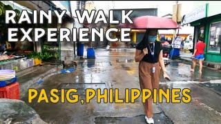 A Rainy Walking tour in Philippines | Caniogan Pasig City