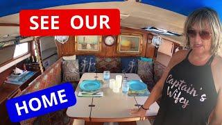 A tour of " The Crooked Anchor" a Gemini 3200 sailboat.