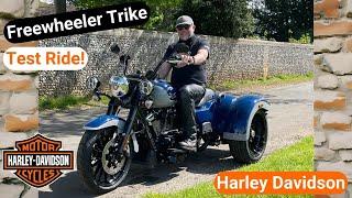 How NOT to ride a Trike!  I test ride the Harley Davidson Freewheeler Trike new for 2024