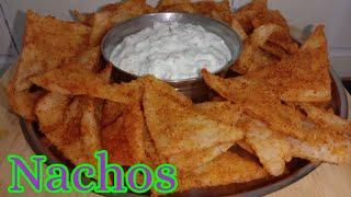Nachos/Nacho chips using rice flour