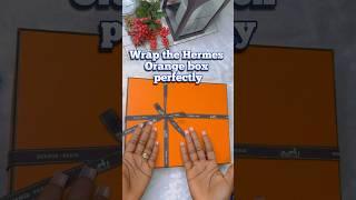 How to wrap luxury boxes from Hermes| ribbon bow tutorial | #giftwrapping #wrappingpresents #short