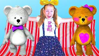 Olya plays with Teddy Bear / Learn English from children's songs - Olya Kids Song