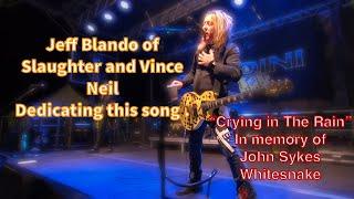 Blandini performing Crying in The Rain, In Memory of John Sykes, Whitesnake