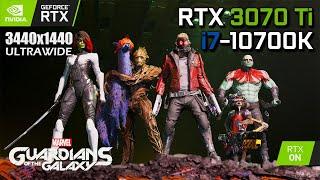 Marvel's Guardians of the Galaxy - RTX 3070 Ti & i7-10700K | Max Settings 3440x1440 (RTX On)
