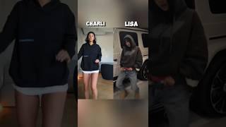 west side x long way 2 go || Charli vs Lisa . #arianagrande #remix #dance #dancechallenge #tiktok