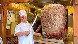 Extreme Street Food in TURKEY! 81-year-old GRANDPA prepares 250 kg of Doner kebab every day