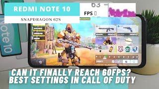 Redmi Note 10 Call Of Duty Game Test - Best Settings In BR