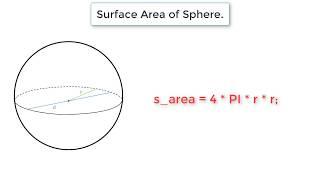 C Program To Calculate Surface Area of Sphere