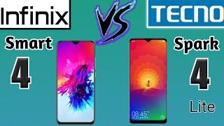 Infinix Smart 4 vs Techno Spark 4 lite || Comparison in 2020