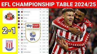 EFL Championship Table Today after Sunderland vs Stock City¦EFL Championship Table Standings 2024/25