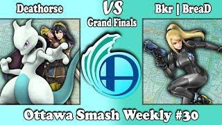 Ottawa Smash Weekly #30 Deathorse (Mewtwo, Lucina) vs Bkr | BreaD (Zero Suit Samus) Grand Finals