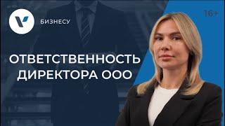 ОТВЕТСТВЕННОСТЬ директора ООО: все, что нужно знать!