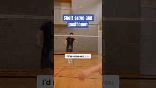 How to start a rally when serving short in badminton #basicfeather #badminton