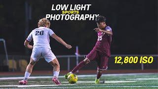 The Secret To Taking Low Light Sports Photos With NO GRAIN | In Camera & Editing |