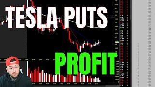 Using Level 2 To Confirm Trades, $TSLA Options Scalp [Profit]