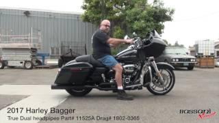 Bassani Xhaust True Dual Down Under headpipes for the 2017 Harley Bagger