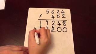 Column Multiplication - 4 digit by 3 digit