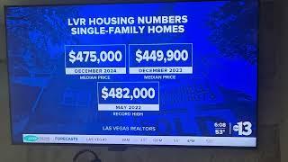 Las Vegas Realtors Housing Numbers Channel 13 1.7.25