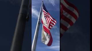 4K Video Of Flag United States Of America And Flag Of California (4K)