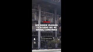 See inside Iranian TV studio hit by Israeli airstrike